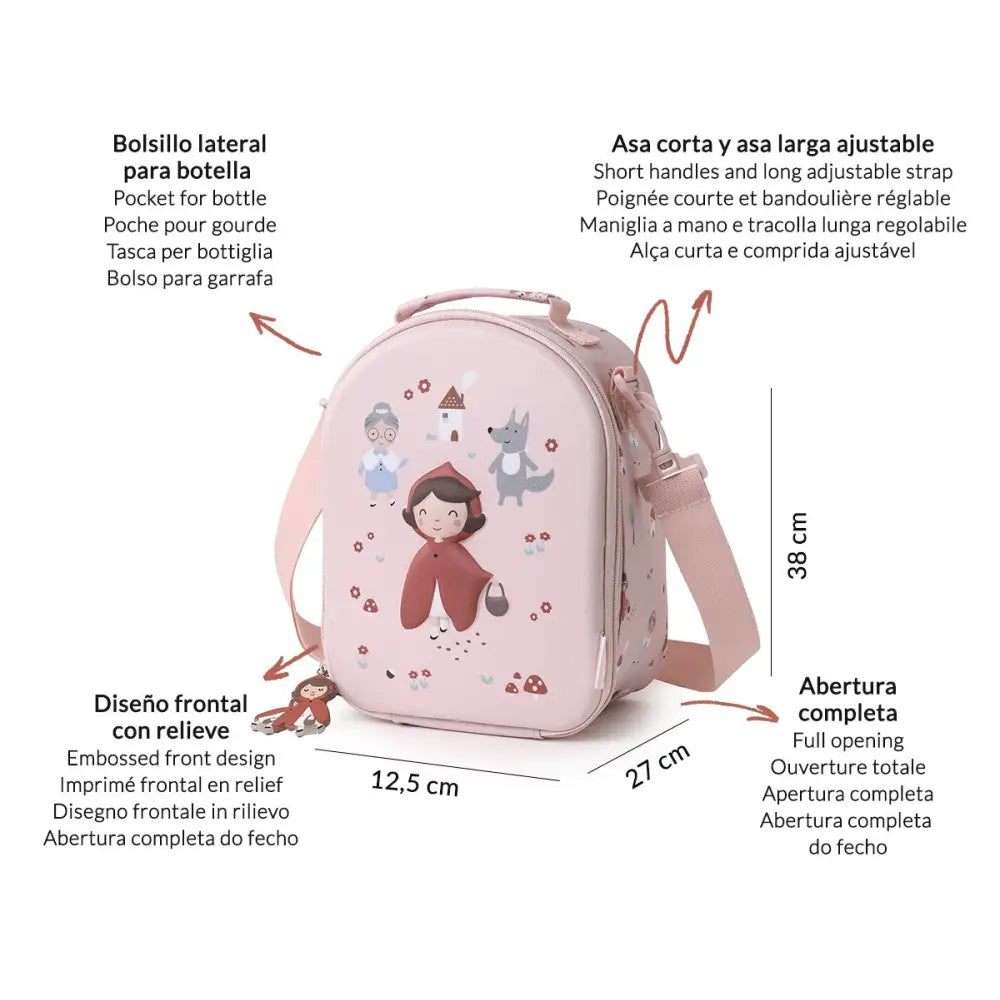 Bolsa de Merienda Térmica 3D Tutete – Little Red - Rosa