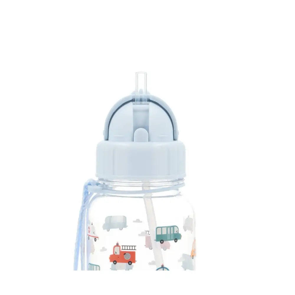 Botella con pajita 500ml - City Cars - City Cars - Tutete