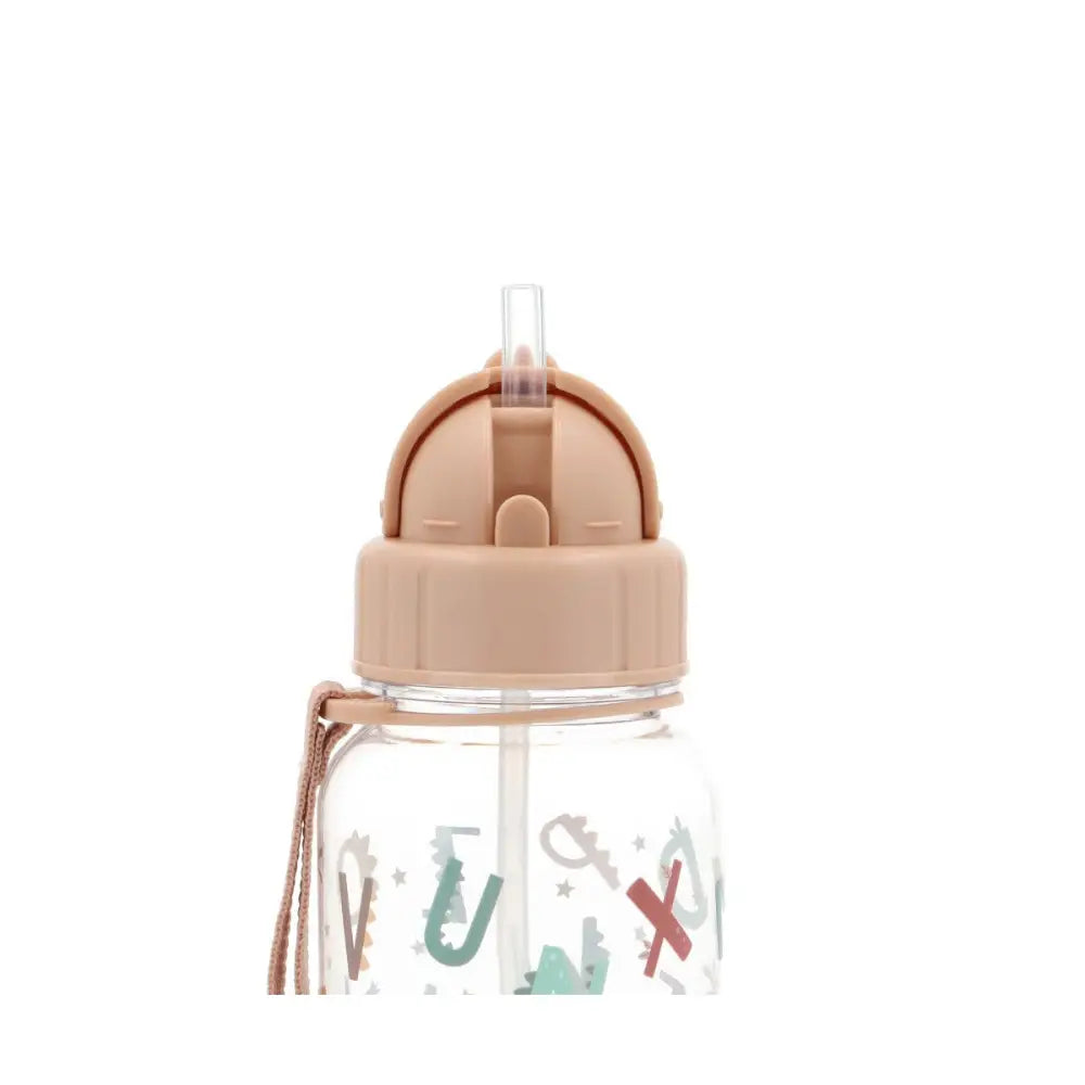 Botella con pajita 500ml - Funny Letters - Funny Letters