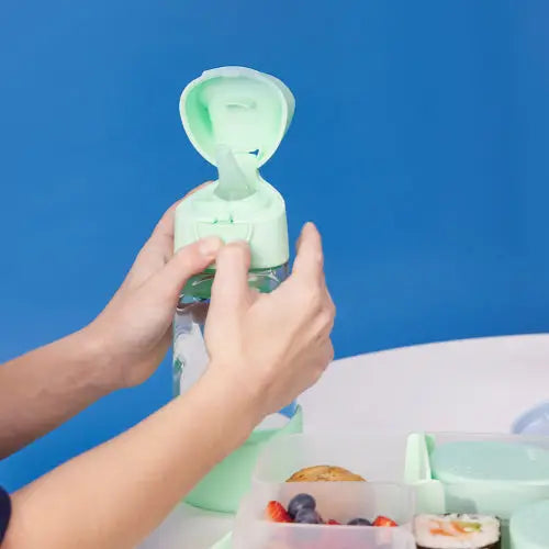 Botella con Pajita B.Box 450ml - Spearmint - Verde - B.Box