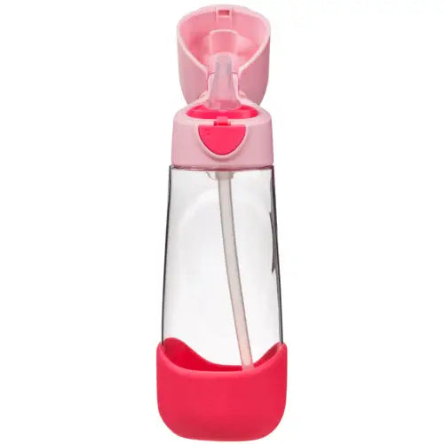 Botella con Pajita B.Box 600ml - Flamingo Fizz - Rosa