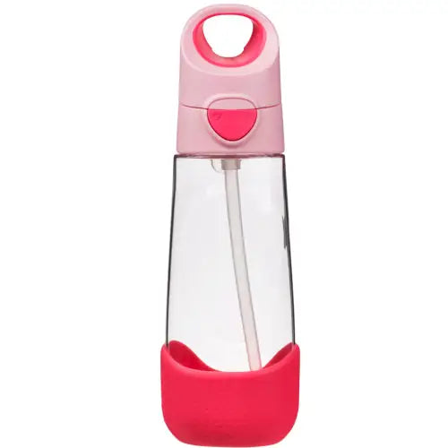 Botella con Pajita B.Box 600ml - Flamingo Fizz - Rosa