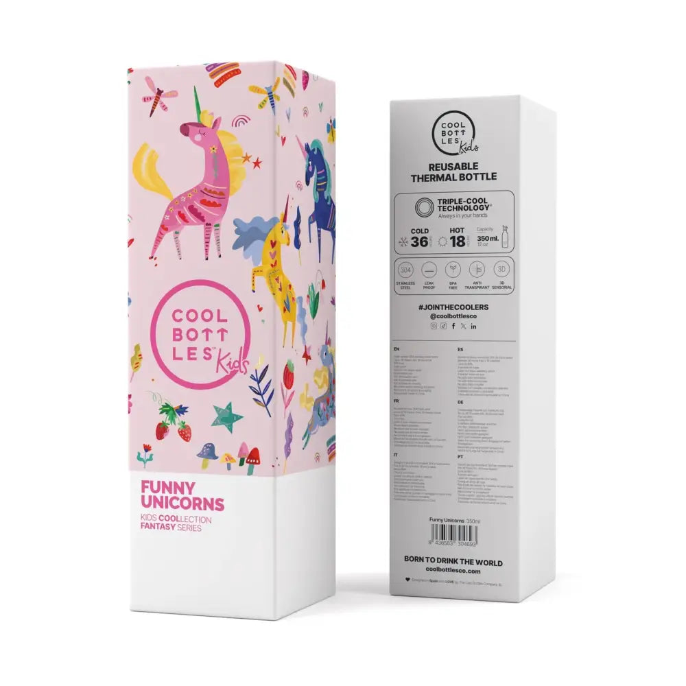 Botella Térmica Cool Bottles 350ml - Funny Unicorns
