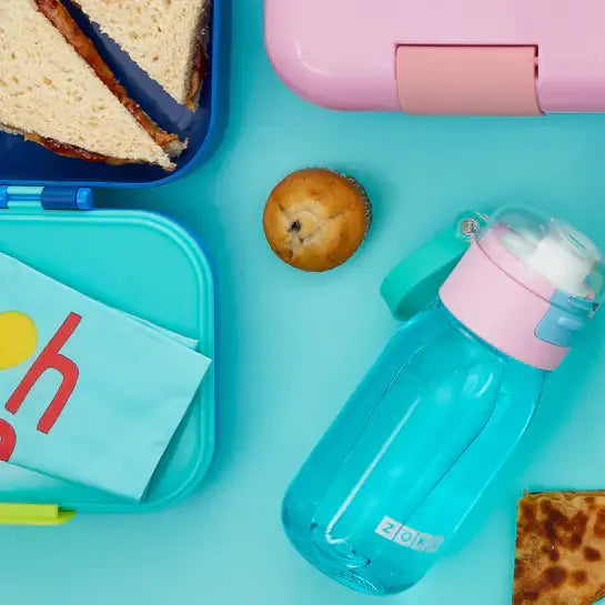 Botella Zoku Flip Gulp - Aqua 475ml - Aqua - Zoku