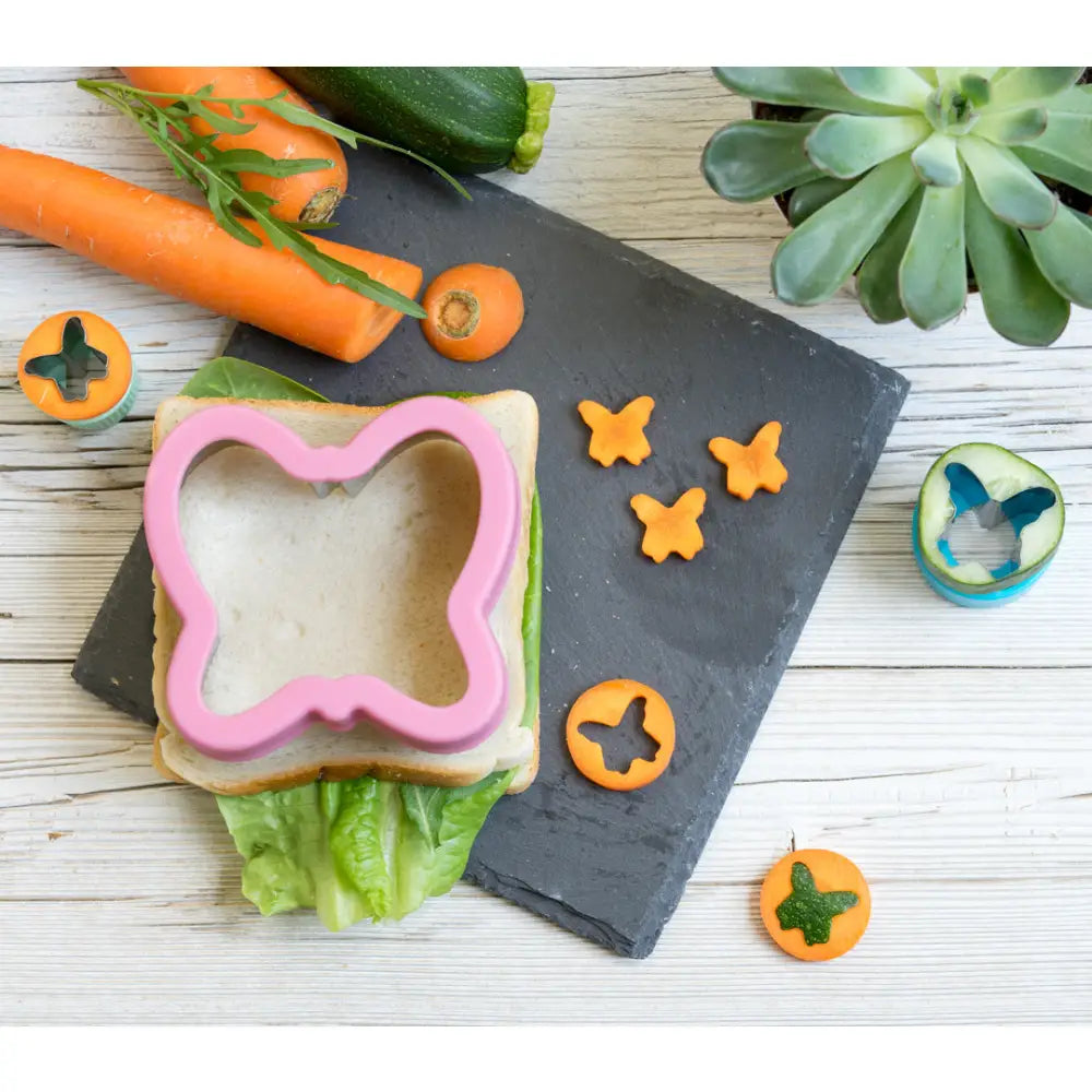 Cortadores para sándwich Lekkabox Set de 3 - Mariposas