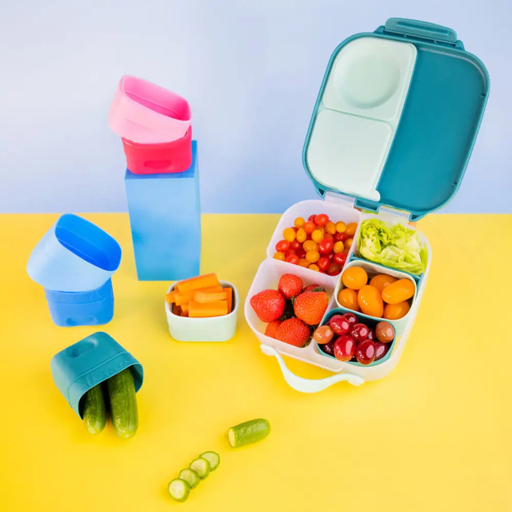 Cubos de Silicona para Snacks B.Box Set de 2 - Berry - Rosa