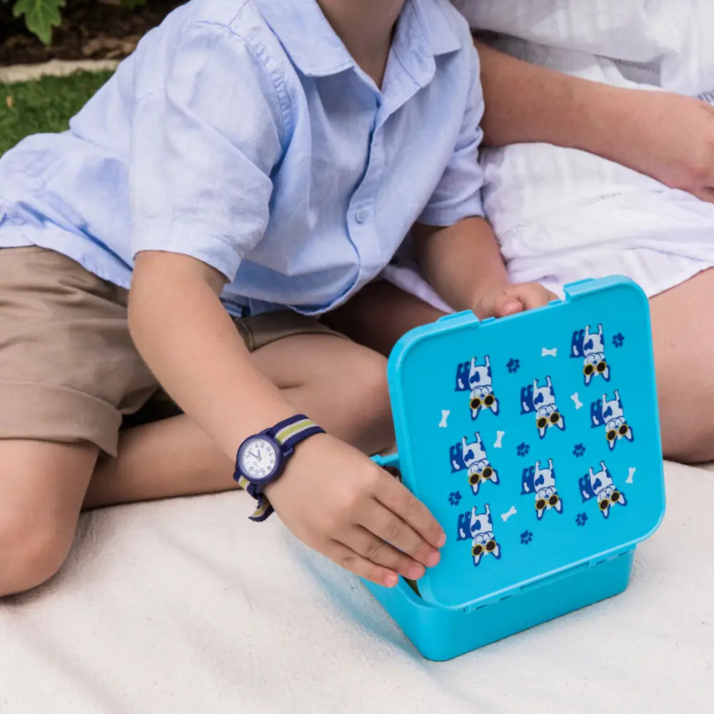 Fiambrera Bento 3 Little Lunch Box Co - Cool Pup - Azul -