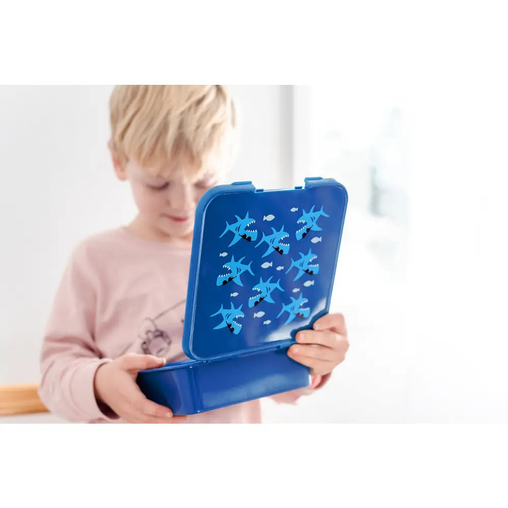 Fiambrera Bento 5 Little Lunch Box Co - Shark - Azul -