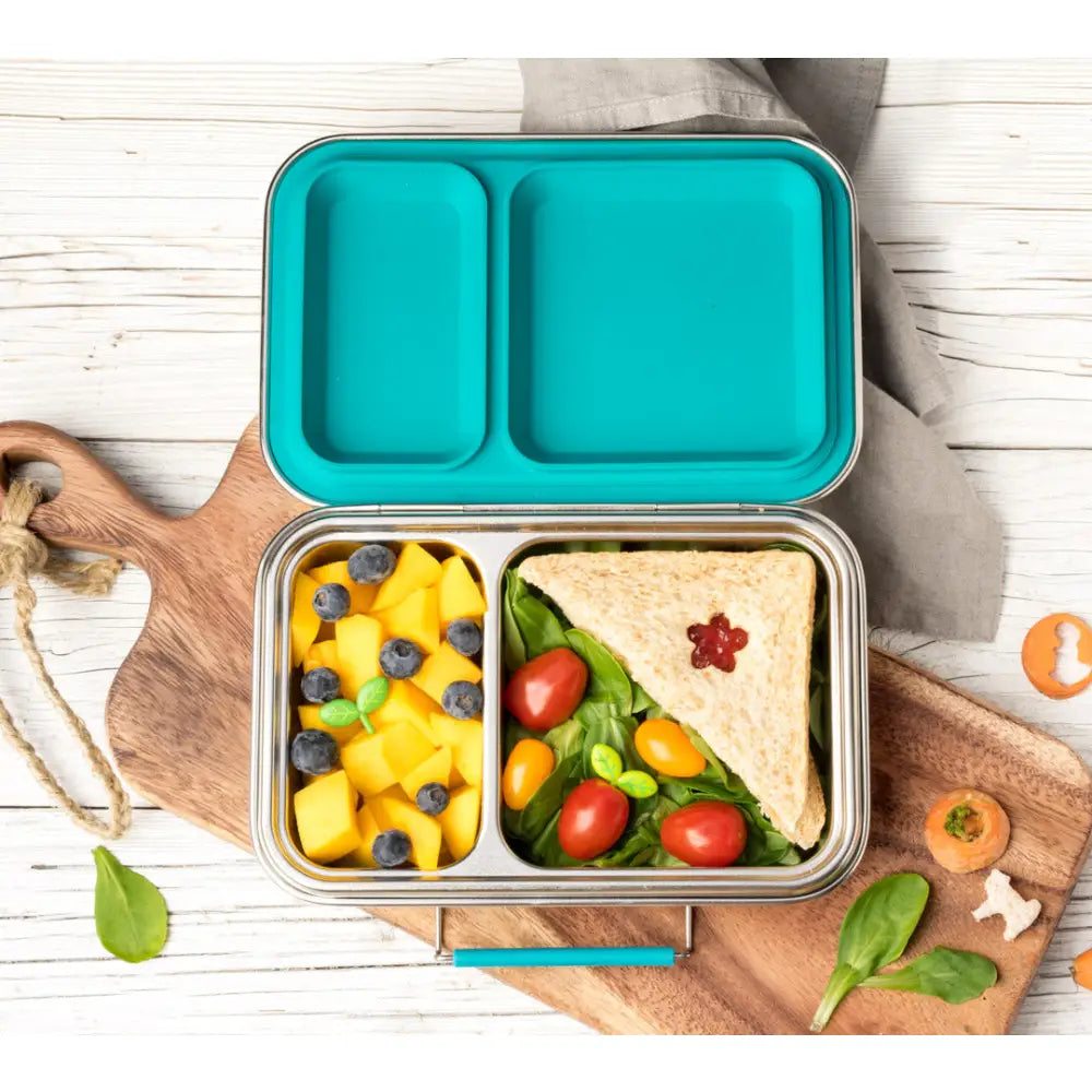 Fiambrera de Acero Inoxidable Lekkabox Duo - Teal - Teal