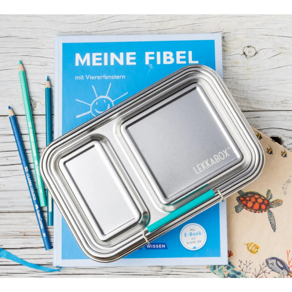 Fiambrera de Acero Inoxidable Lekkabox Duo - Teal - Teal