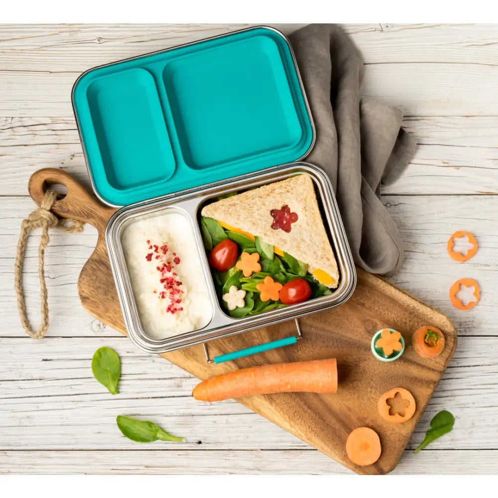 Fiambrera de Acero Inoxidable Lekkabox Duo - Teal - Teal