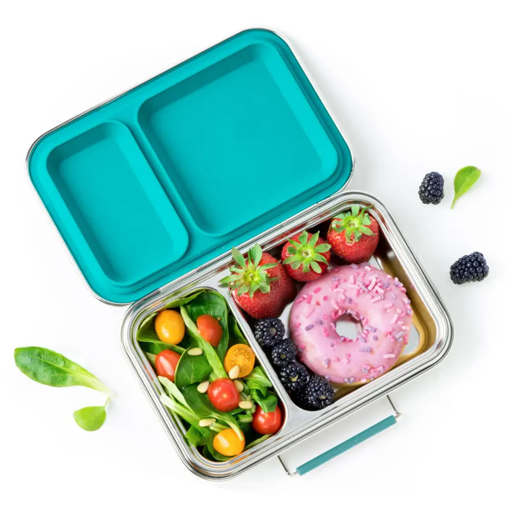 Fiambrera de Acero Inoxidable Lekkabox Duo - Teal - Teal