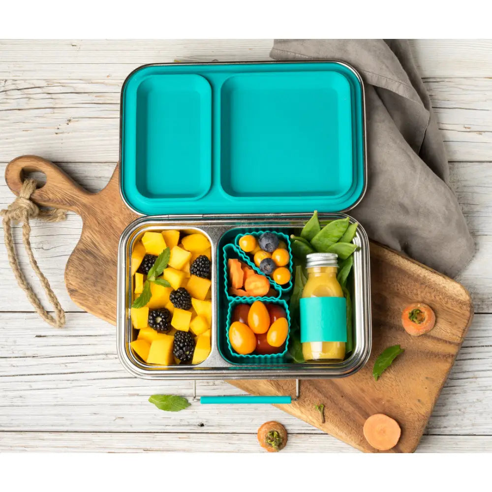 Fiambrera de Acero Inoxidable Lekkabox Duo - Teal - Teal