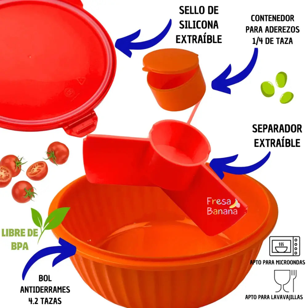 Fiambrera Poke Bowl Yumbox - Tangerine Orange - Naranja