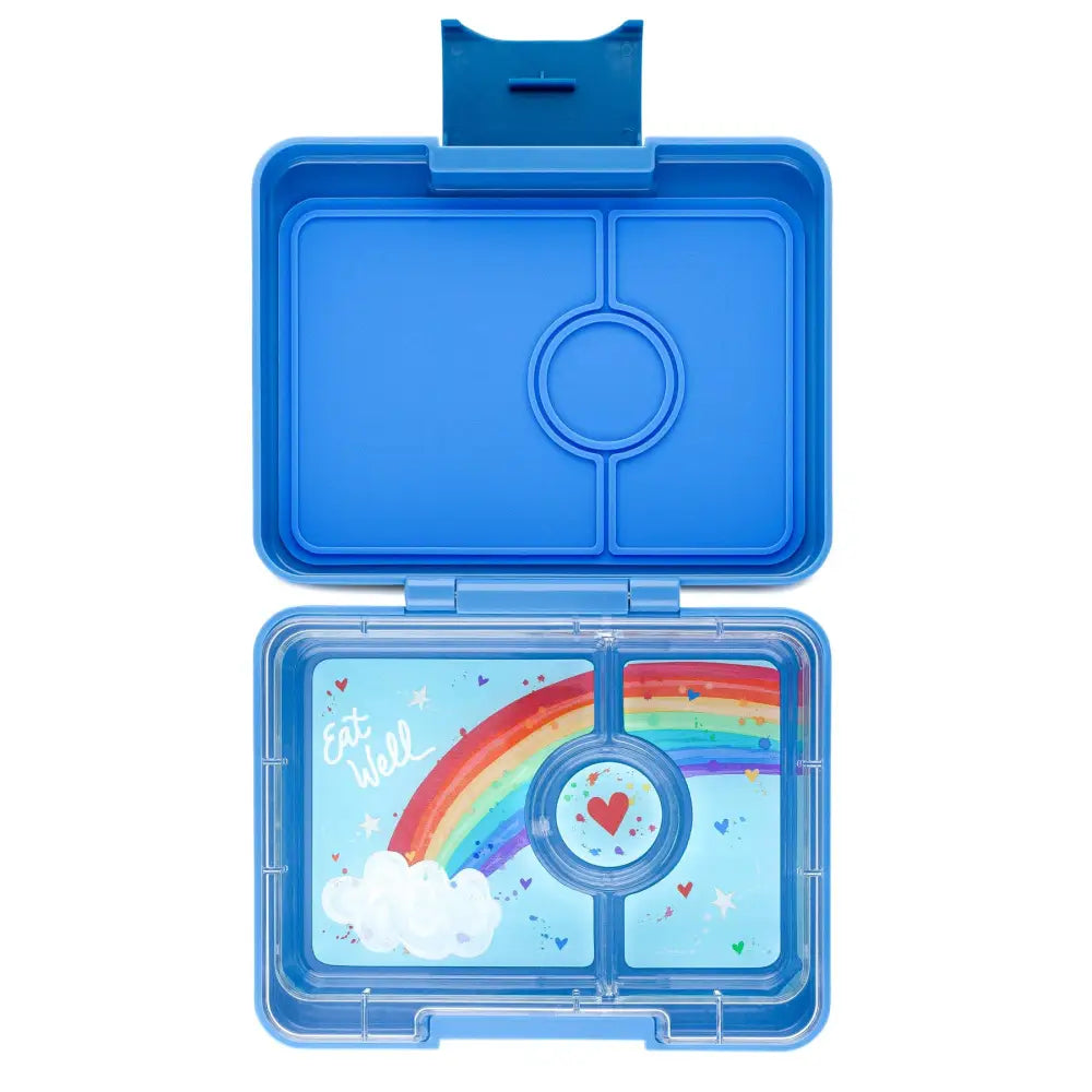 Fiambrera Yumbox Snack 3 secciones Decorada Nubes - Sky Blue