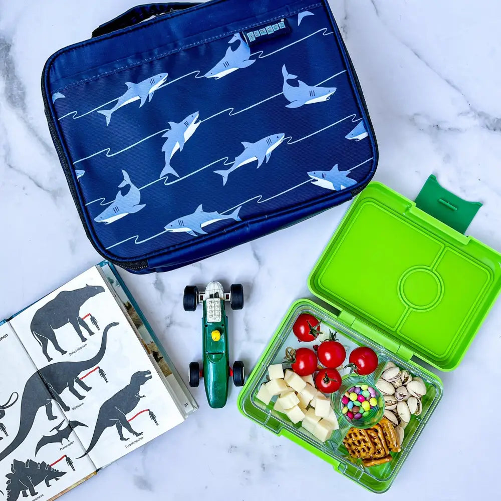 Fiambrera Yumbox Snack 3 secciones - Lime Green Rocket -