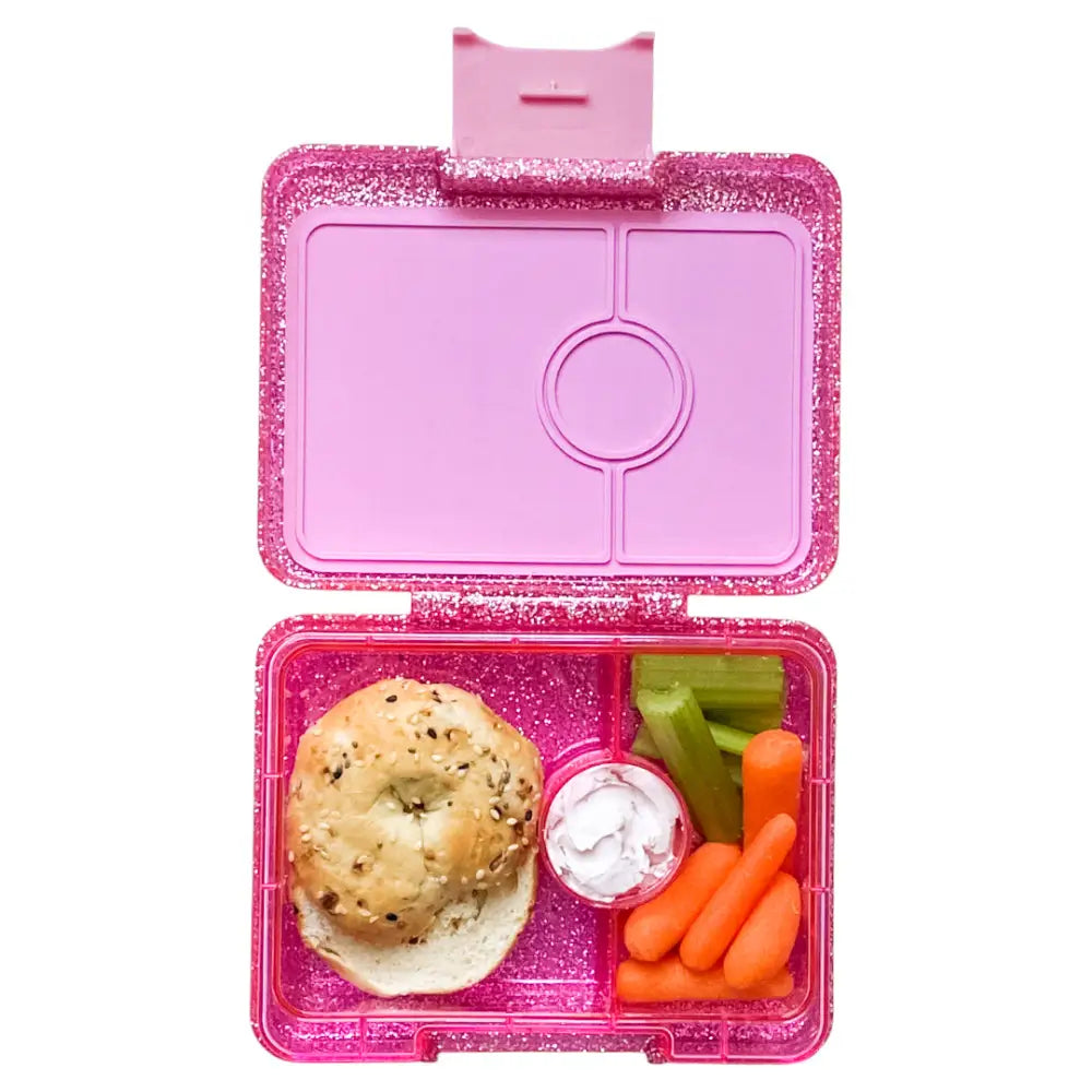 Fiambrera Yumbox Snack 3 secciones - Sparkle Pink Glitter