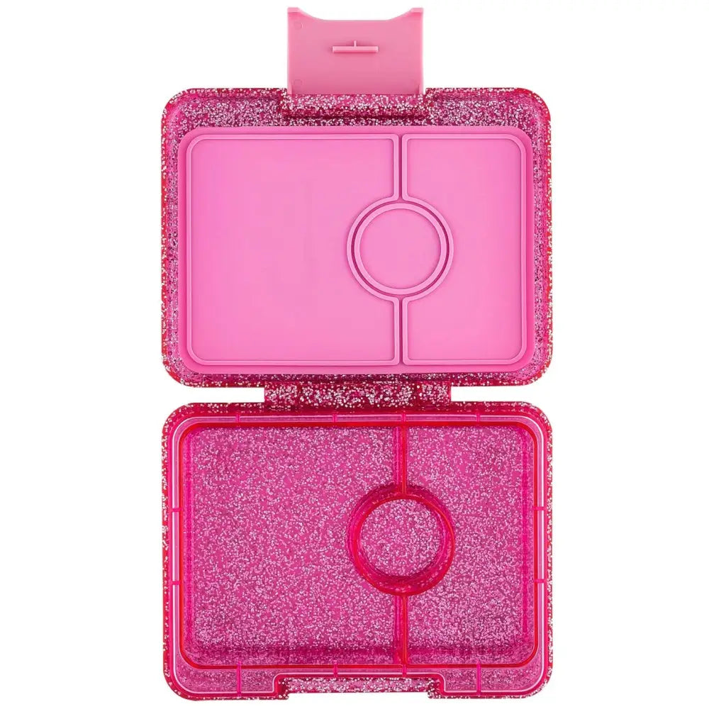 Fiambrera Yumbox Snack 3 secciones - Sparkle Pink Glitter
