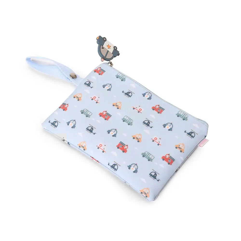 Funda para Bocadillo reutilizable - City Cars - Azul claro