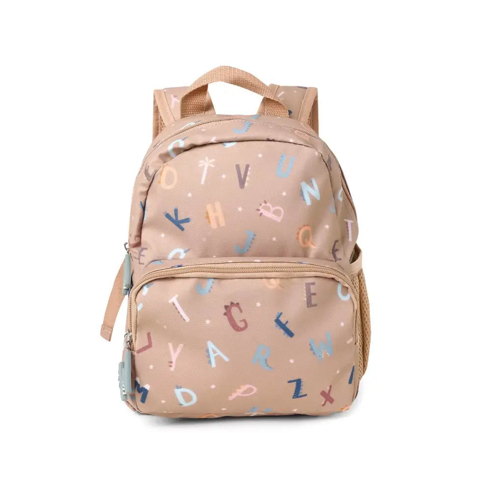 Mochila para almuerzo o merienda - Funny Letters - Marrón
