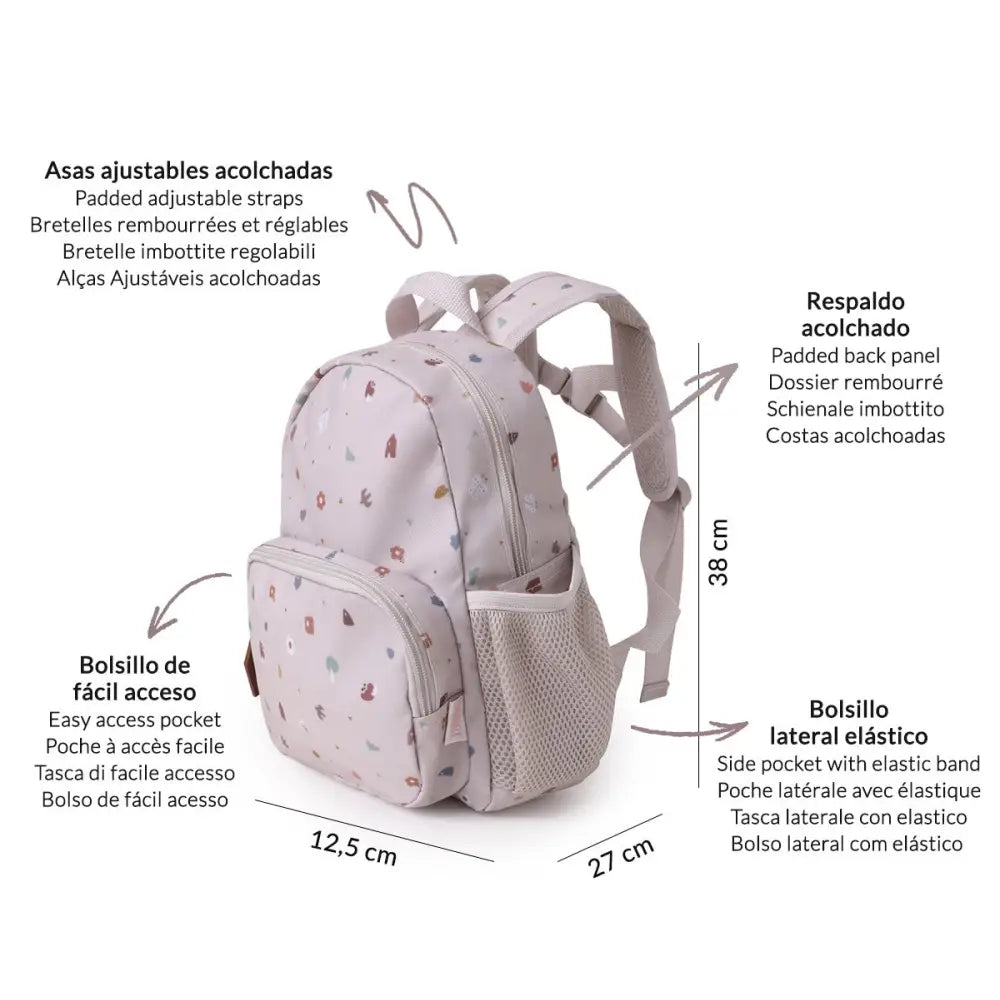 Mochila para almuerzo o merienda - Geometric Nature - Rosa