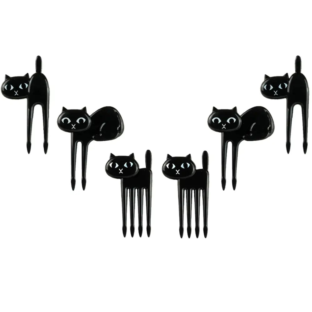 Pinchitos Tenedores Lekkabox - Gatos - Negro - Lekkabox