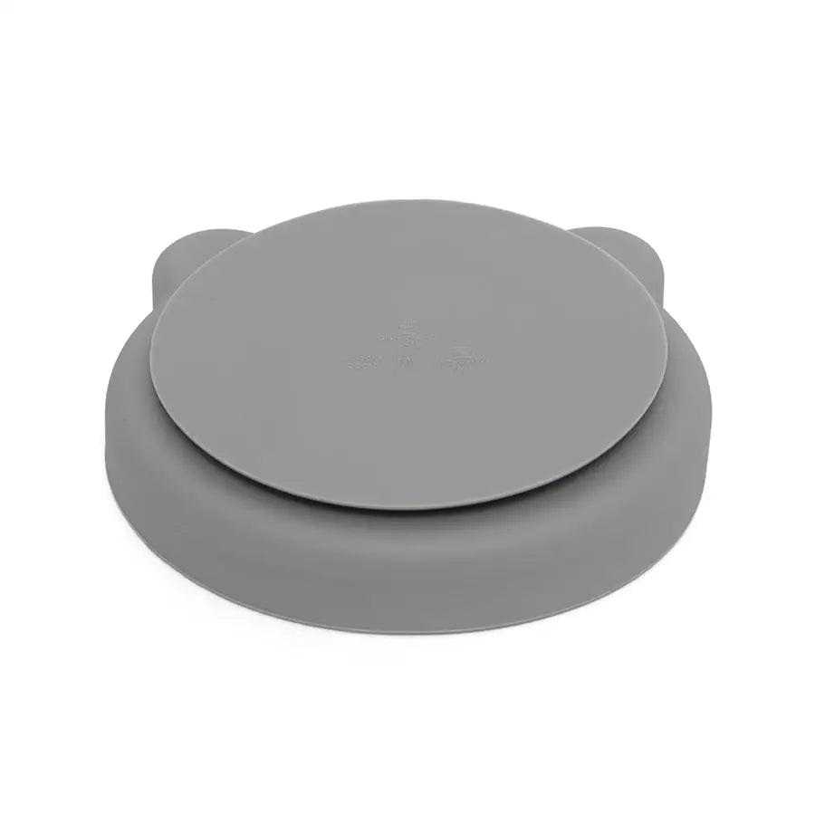 Plato con Ventosa Bear - Pewter Green - Gris - Petit Monkey