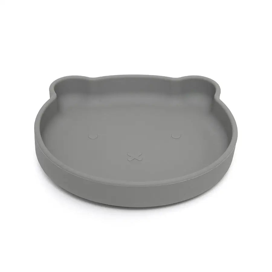 Plato con Ventosa Bear - Pewter Green - Gris - Petit Monkey