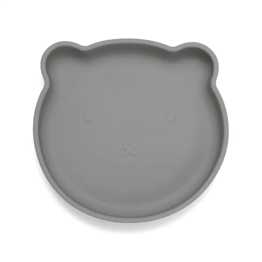 Plato con Ventosa Bear - Pewter Green - Gris - Petit Monkey
