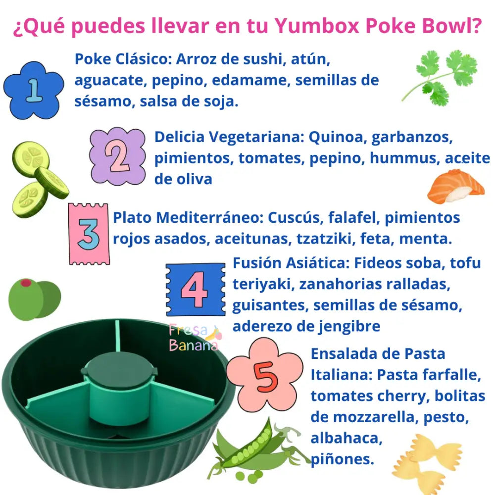 Poke Bowl Yumbox - Kale Green - Verde - Yumbox