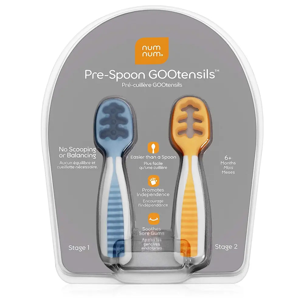 Pre-Cucharas NumNum Set de 2 - Azul & Naranja - Naranja -