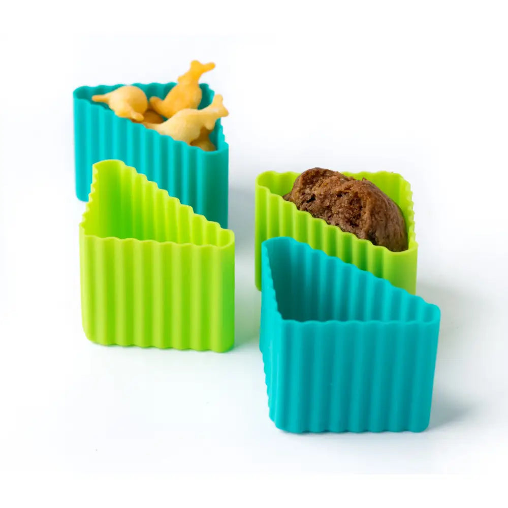 Set de 4 Moldes Triangulares de Silicona Lekkabox - Teal &