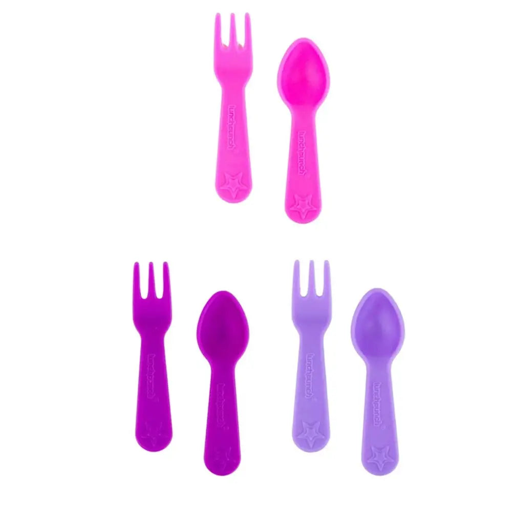 Set de Cuchara y Tenedor Lunch Punch Rosa (Blush)