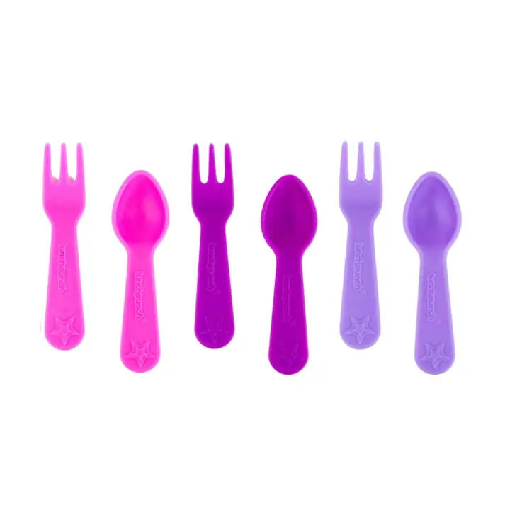Set de Cuchara y Tenedor Lunch Punch Rosa (Blush)