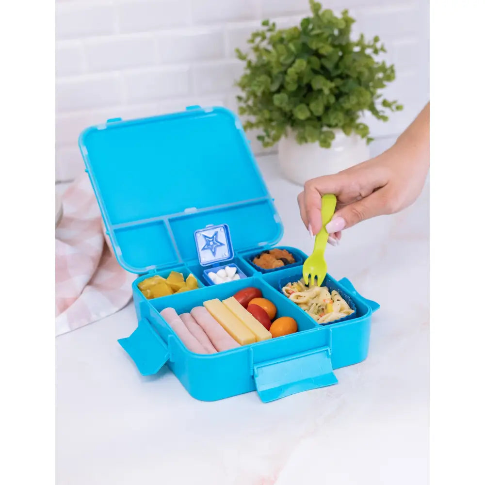 Tenedor-Cuchara MontiiCo - Burst - Azul - Lunch Box Sets