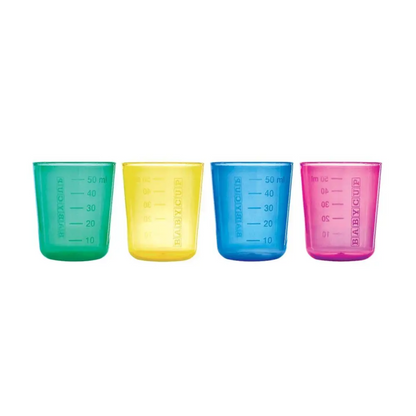 Babycup vasos para bebé - Set de 4 vasos multicolor