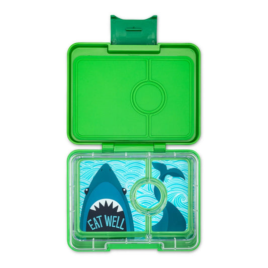 Fiambrera Yumbox Snack 3 secciones - Jurassic Green Shark