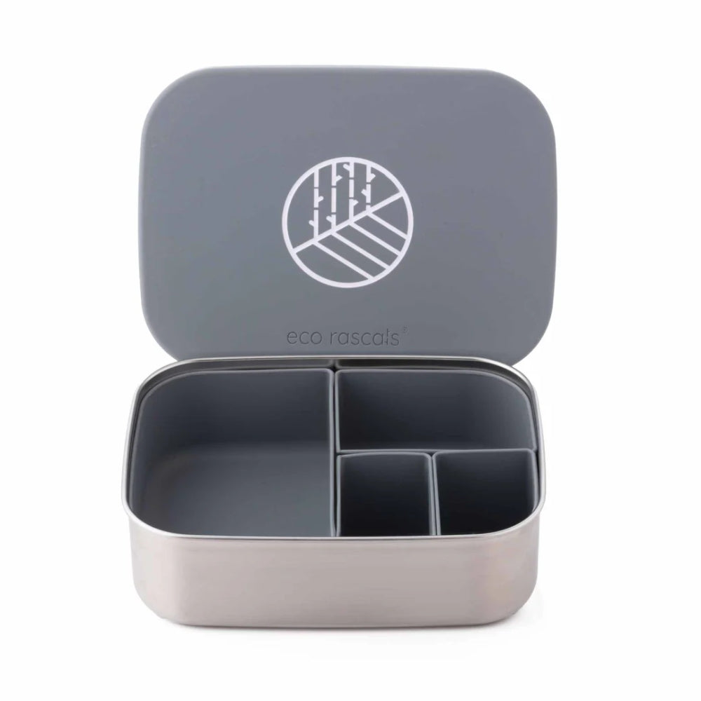 Fiambrera de Acero Inoxidable Classic Bento Box Gris – Eco Rascals