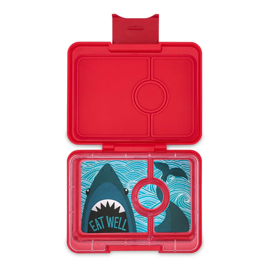 Fiambrera Yumbox Snack 3 secciones - Red Shark