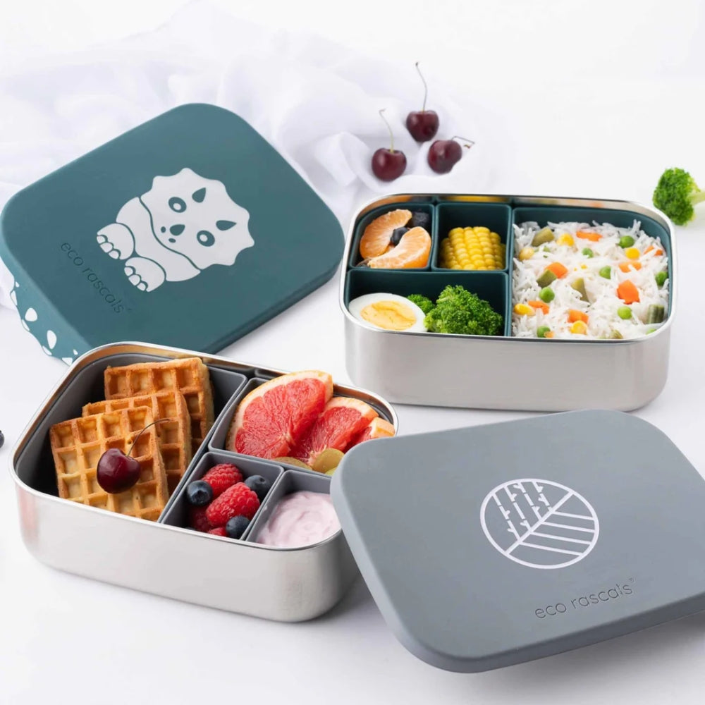 Fiambrera de Acero Inoxidable Classic Bento Box Gris – Eco Rascals