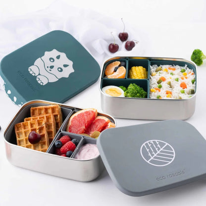 Fiambrera de Acero Inoxidable Classic Bento Box Gris – Eco Rascals