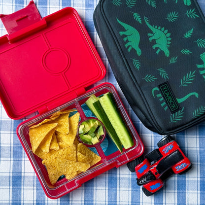 Lancheira Yumbox Snack 3 seções - Dinossauro Verde Jurássico 