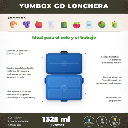 Yumbox Go Fiambrera Bento 5 Compartimentos Hermética – Oslo Blue