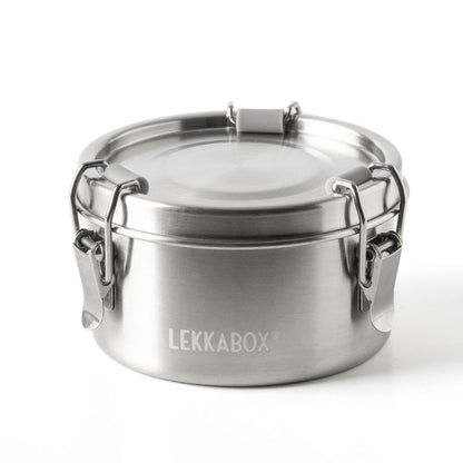 Lancheira de Aço Inoxidável Redonda 400 ml – LEKKABOX Clipsy