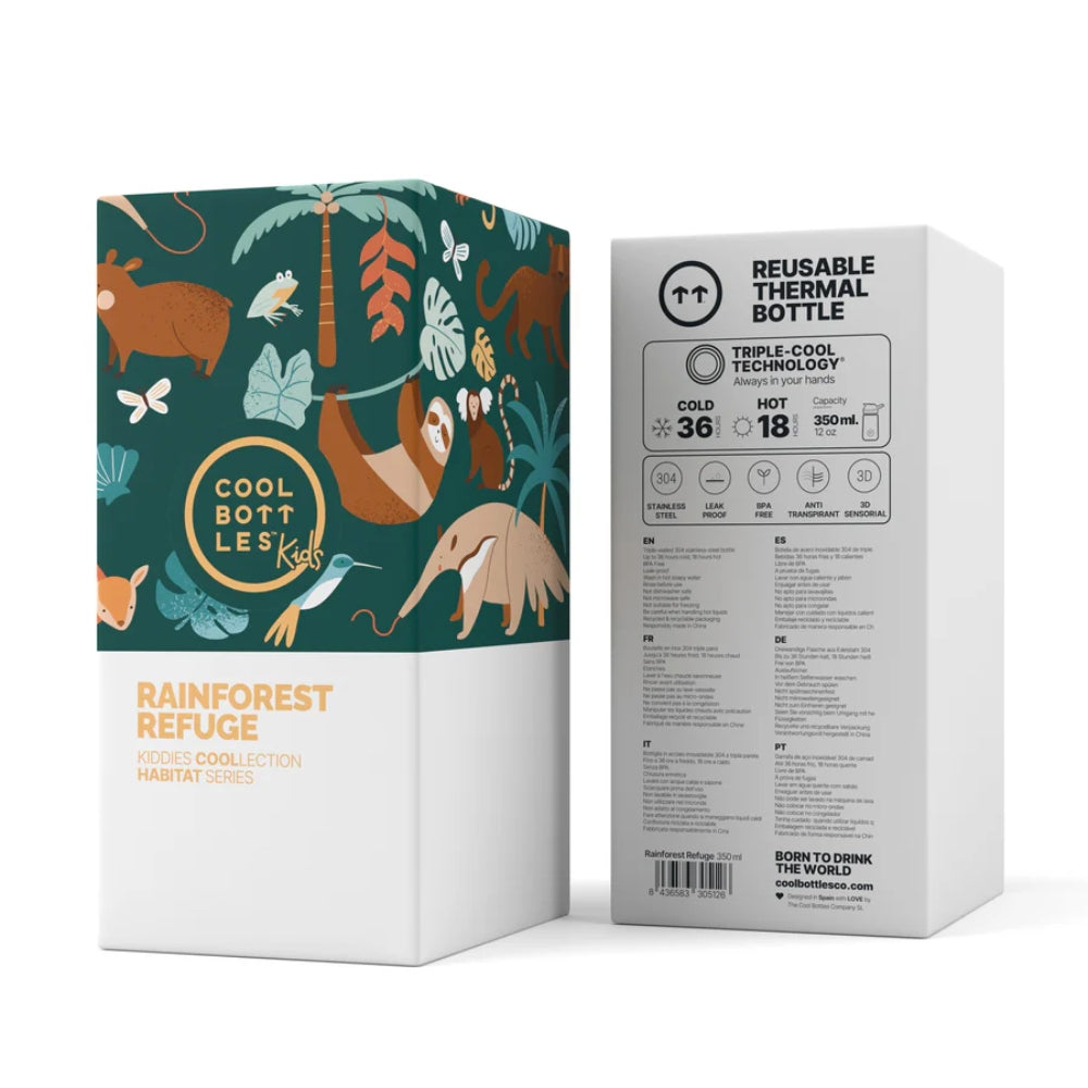 Garrafa Infantil -  Rainforest Refuge 350ml COOLBOTTLES
