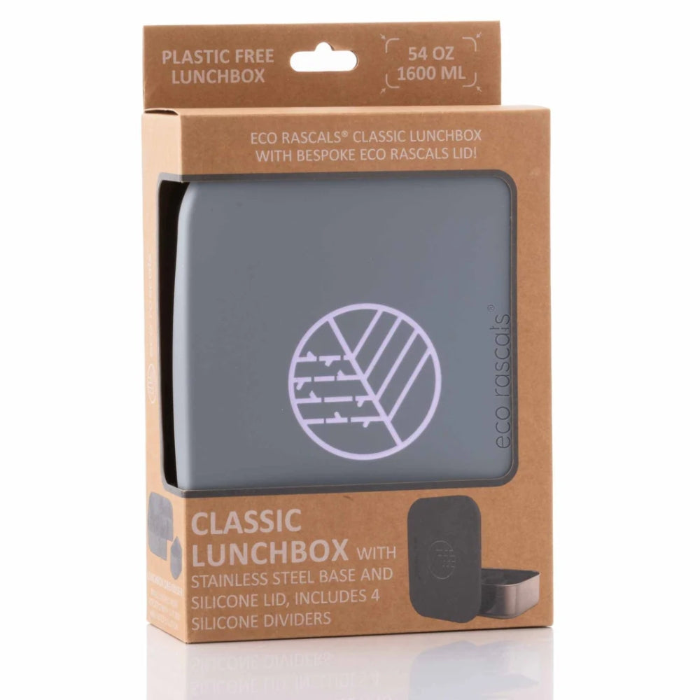 Fiambrera de Acero Inoxidable Classic Bento Box Gris – Eco Rascals