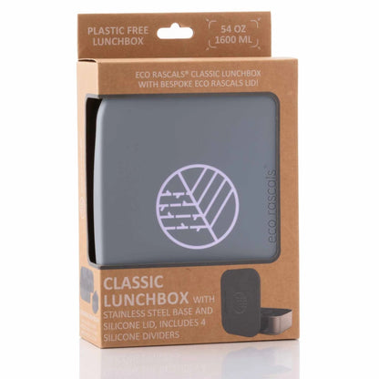 Fiambrera de Acero Inoxidable Classic Bento Box Gris – Eco Rascals