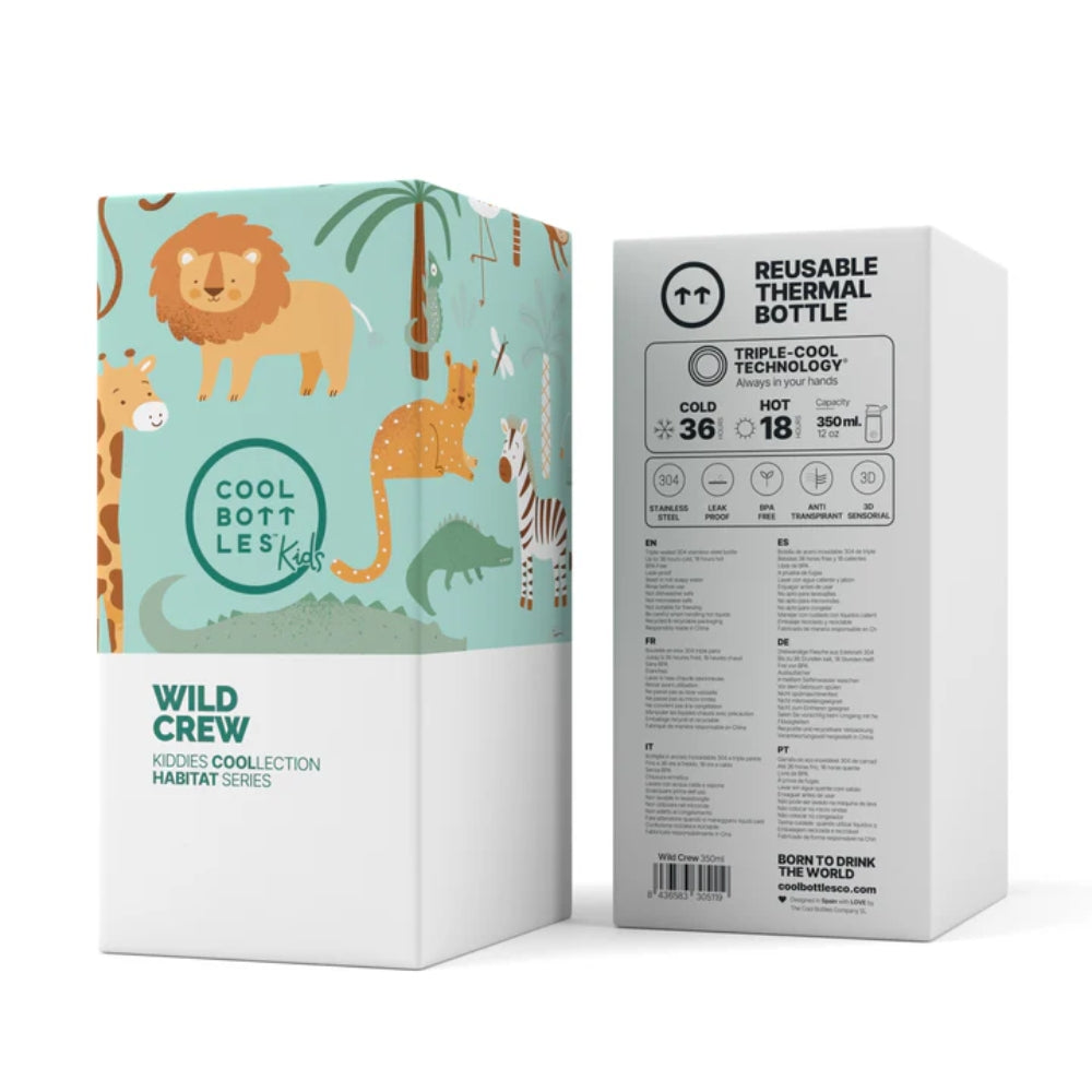 Garrafa Infantil - Wild Crew 350ml COOLBOTTLES