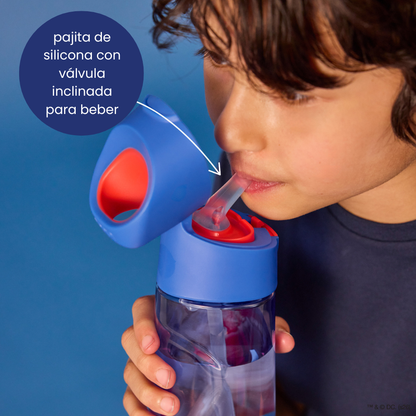 Garrafa B.Box com Palhinha 600ml - Lilás Pop