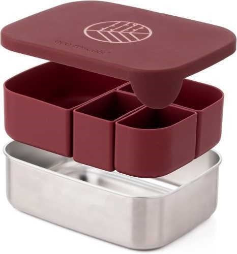 Fiambrera de Acero Inoxidable Classic Bento Box Burdeos – Eco Rascals